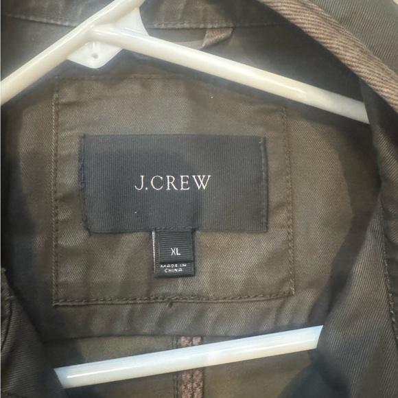 J. Crew Coated Cotton Women's Olive Utility Cargo Style Jacket EUC - Picture 4 of 5